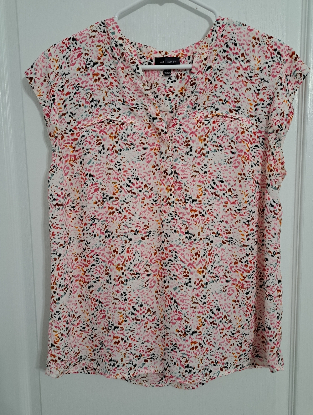 The Limited Blouse Pink And White Size Large